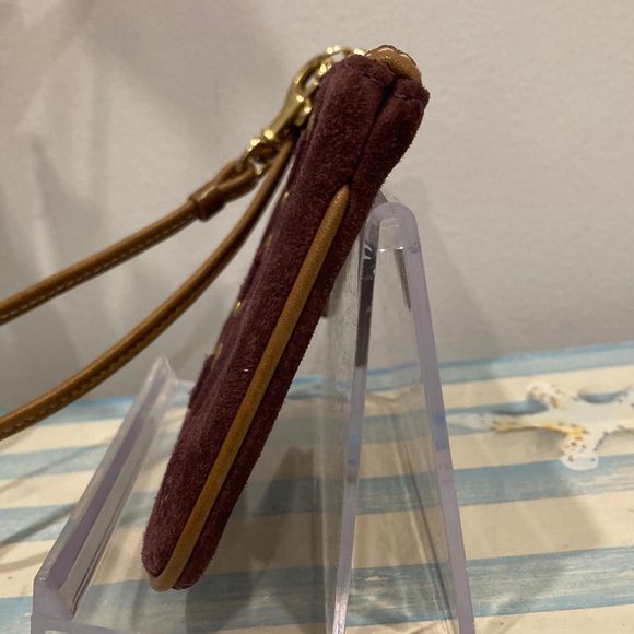 Coach Y2K Purple Suede Laced Wristlet With Brass Grommets - Picture 3 of 10